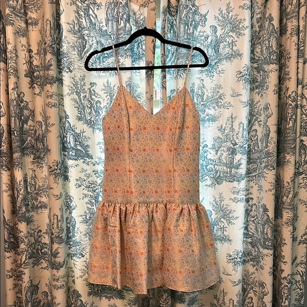 Floral, Spaghetti Strap Caroline Constas Women's Dress (Size 6 - Worn Once)